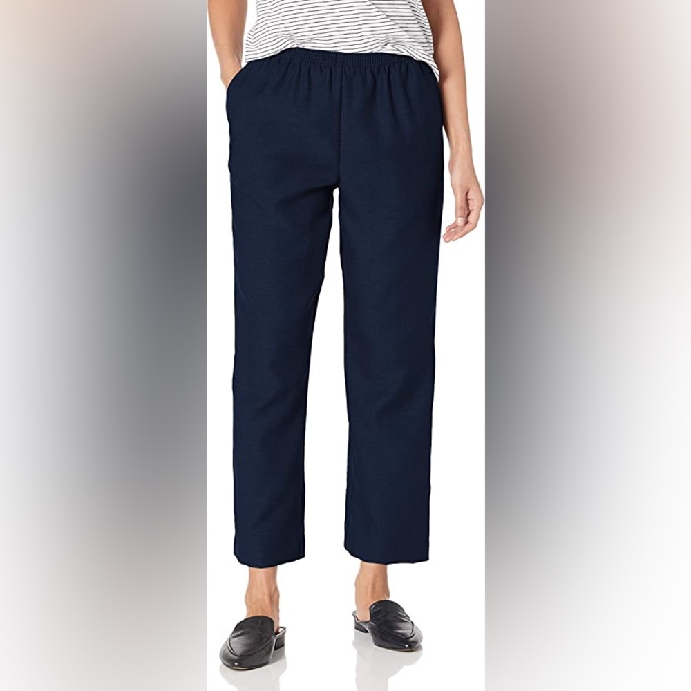 Alfred Dunner Elastic WaistCropped Missy Pants. NWOT
